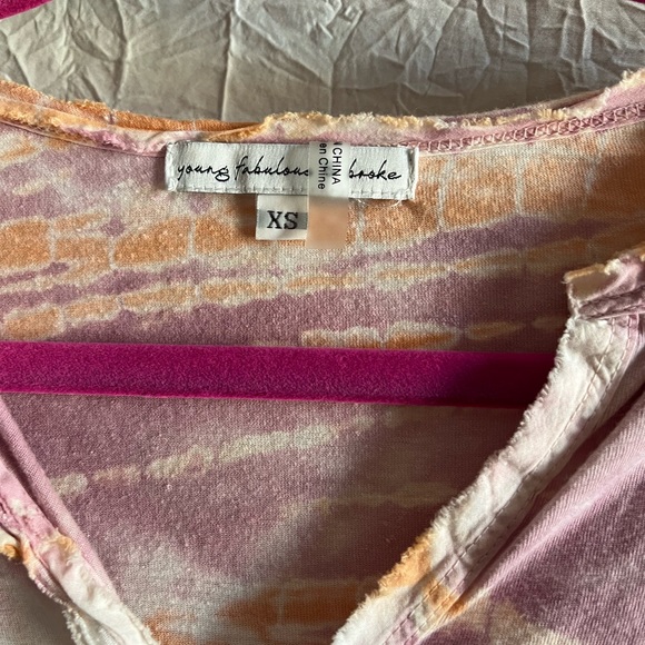 Young Fabulous, and Broke , Tie-dye Cap Sleeve T Shirt 🌵xs - Picture 2 of 4